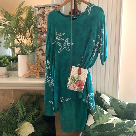 NWT! CollectionEighteen Hawaiian Hibiscus Straw Bag - Picture 2 of 8